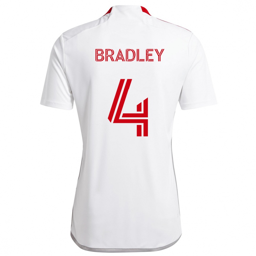 Men Football Michael Bradley #4 White Red Away Jersey 2024/25 T-Shirt Nz