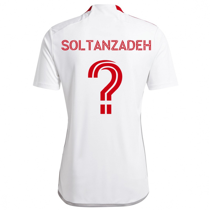 Men Football Shayan Soltanzadeh #0 White Red Away Jersey 2024/25 T-Shirt Nz