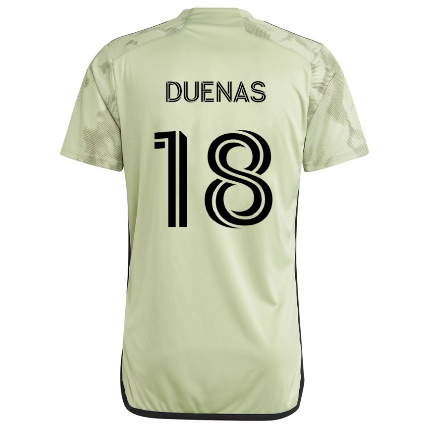 Men Football Érik Dueñas #18 Light Green Away Jersey 2024/25 T-Shirt Nz