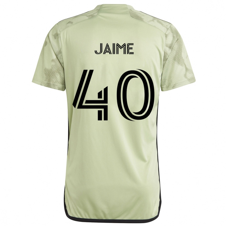 Men Football Christopher Jaime #40 Light Green Away Jersey 2024/25 T-Shirt Nz