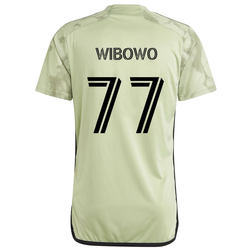 Men Football Adrian Wibowo #77 Light Green Away Jersey 2024/25 T-Shirt Nz