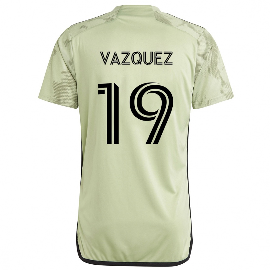 Men Football Favian Vazquez #19 Light Green Away Jersey 2024/25 T-Shirt Nz