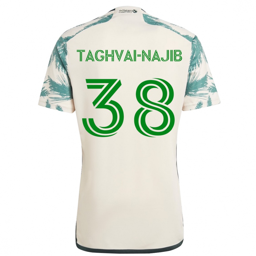 Men Football Braxton Taghvai-Najib #38 Beige Brown Away Jersey 2024/25 T-Shirt Nz