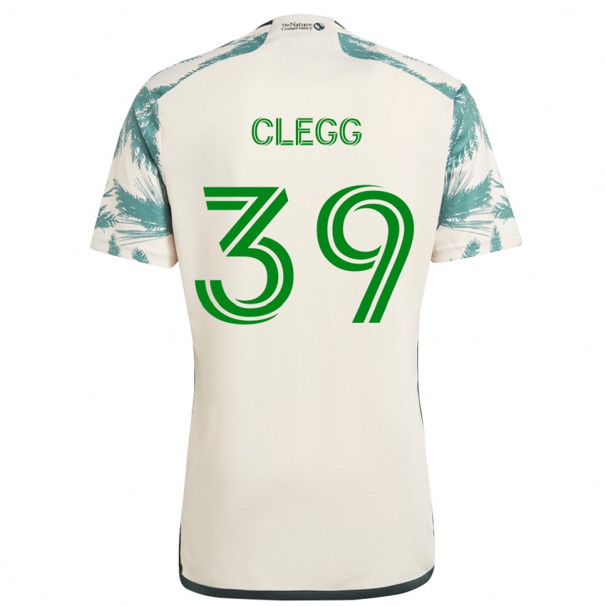 Men Football Tyler Clegg #39 Beige Brown Away Jersey 2024/25 T-Shirt Nz