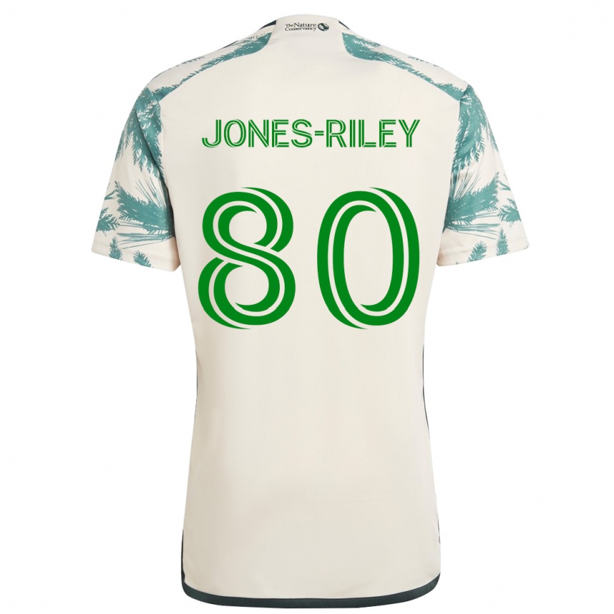 Men Football Jaden Jones-Riley #80 Beige Brown Away Jersey 2024/25 T-Shirt Nz