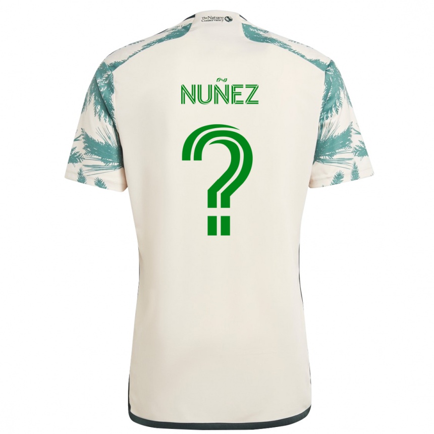 Men Football Daniel Nuñez #0 Beige Brown Away Jersey 2024/25 T-Shirt Nz