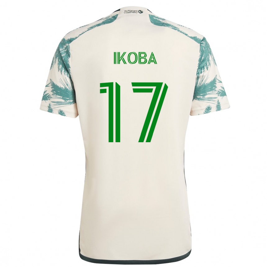 Men Football Tega Ikoba #17 Beige Brown Away Jersey 2024/25 T-Shirt Nz