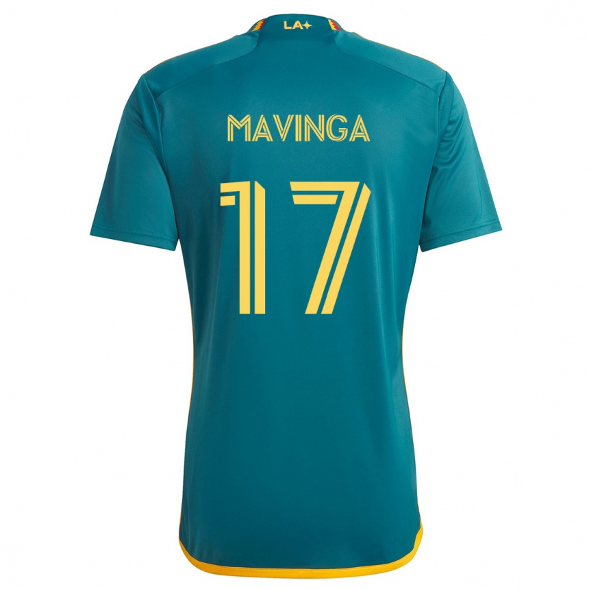 Men Football Chris Mavinga #17 Green Yellow Away Jersey 2024/25 T-Shirt Nz