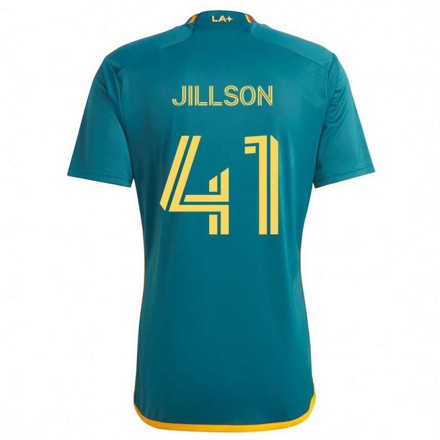 Men Football Simon Jillson #41 Green Yellow Away Jersey 2024/25 T-Shirt Nz