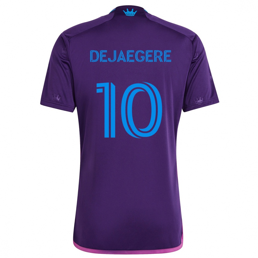 Men Football Brecht Dejaegere #10 Purple Blue Away Jersey 2024/25 T-Shirt Nz