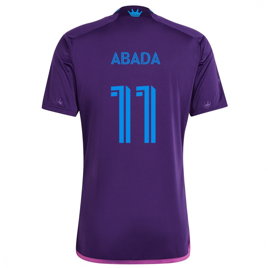 Men Football Liel Abada #11 Purple Blue Away Jersey 2024/25 T-Shirt Nz