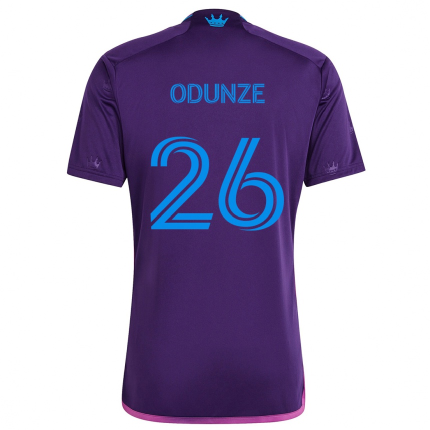 Men Football Chituru Odunze #26 Purple Blue Away Jersey 2024/25 T-Shirt Nz