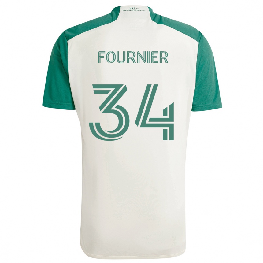 Men Football Drake Fournier #34 Tan Green Away Jersey 2024/25 T-Shirt Nz