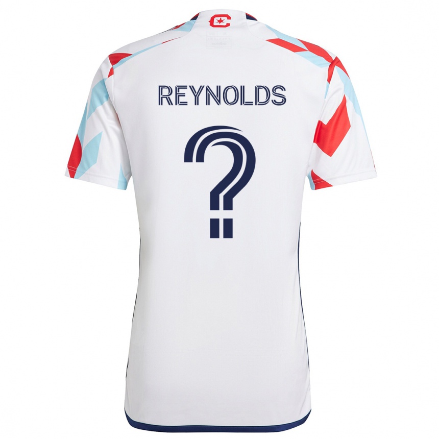 Men Football Justin Reynolds #0 White Red Blue Away Jersey 2024/25 T-Shirt Nz