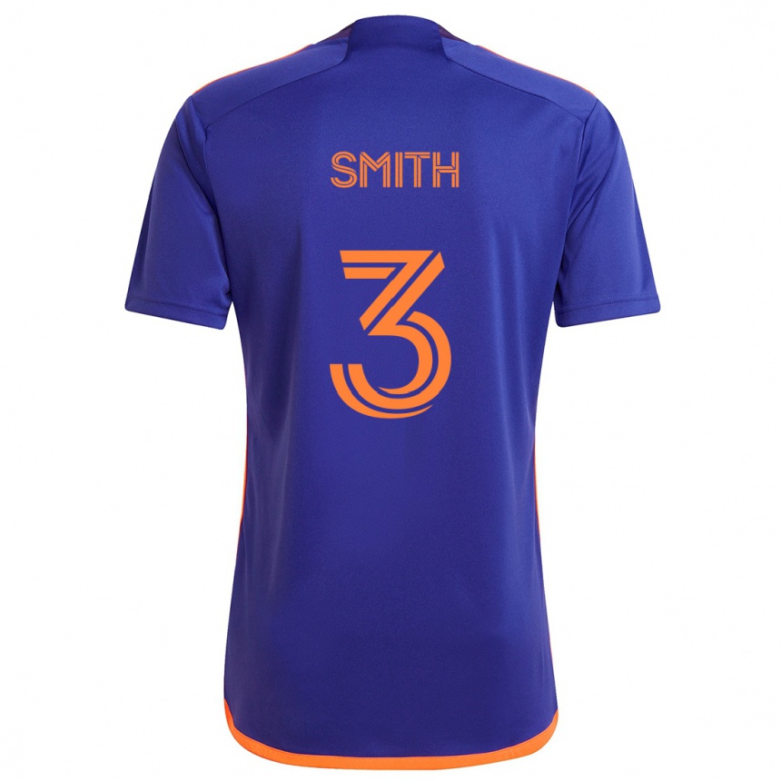 Men Football Brad Smith #3 Purple Orange Away Jersey 2024/25 T-Shirt Nz