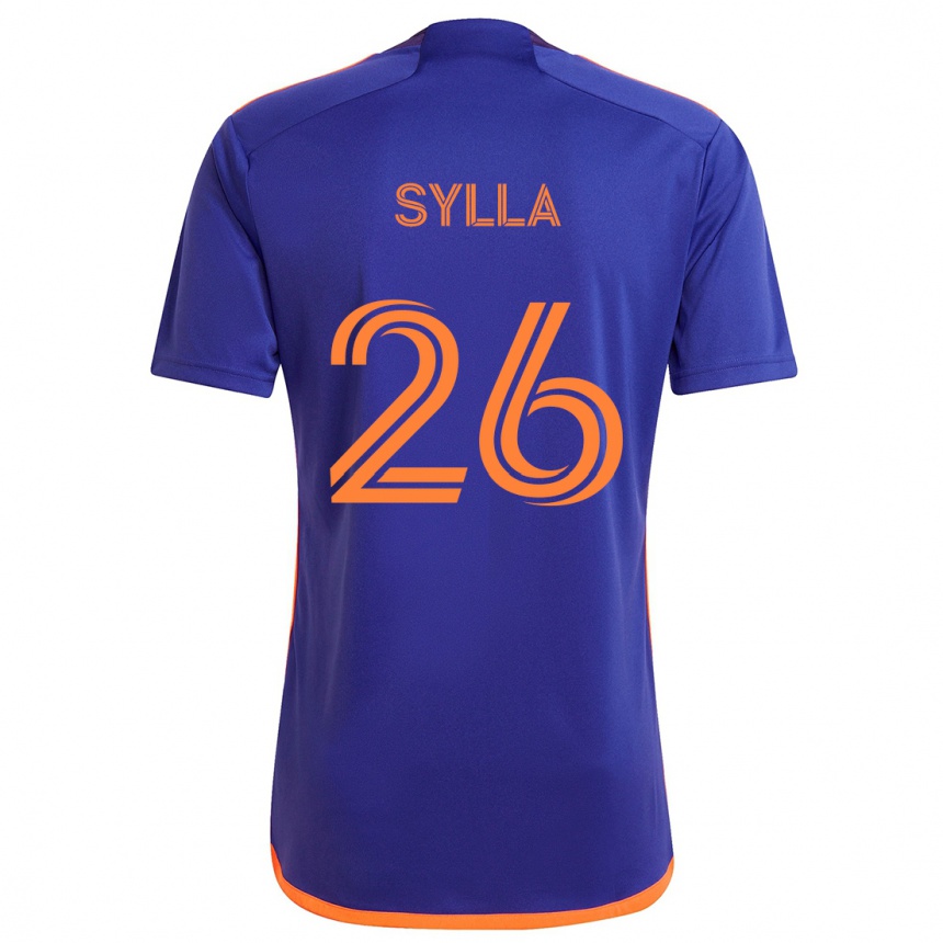 Men Football Ousmane Sylla #26 Purple Orange Away Jersey 2024/25 T-Shirt Nz