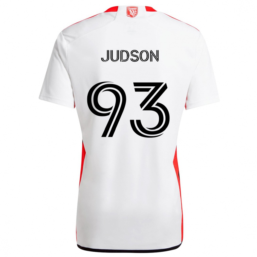 Men Football Judson #93 White Red Away Jersey 2024/25 T-Shirt Nz