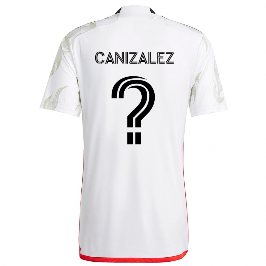 Men Football Henry Canizalez #0 White Red Black Away Jersey 2024/25 T-Shirt Nz