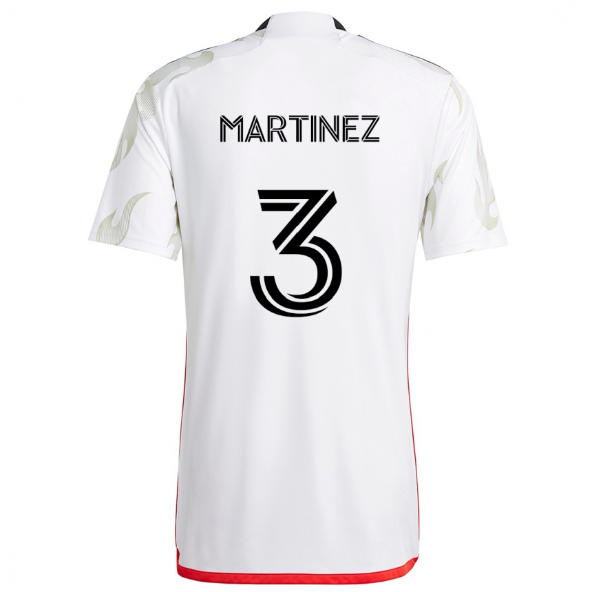 Men Football José Antonio Martínez #3 White Red Black Away Jersey 2024/25 T-Shirt Nz