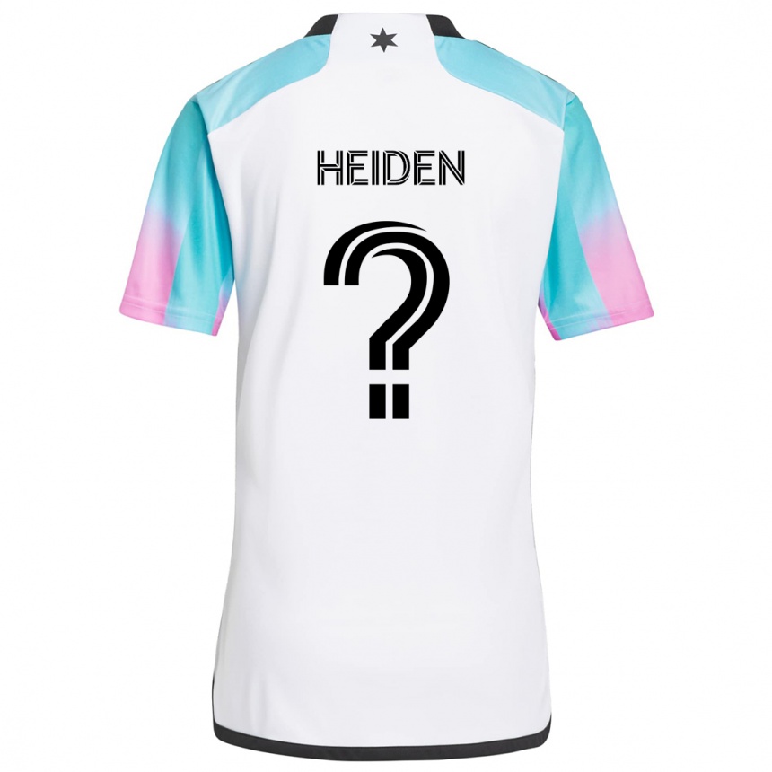 Men Football Adam Heiden #0 White Blue Black Away Jersey 2024/25 T-Shirt Nz