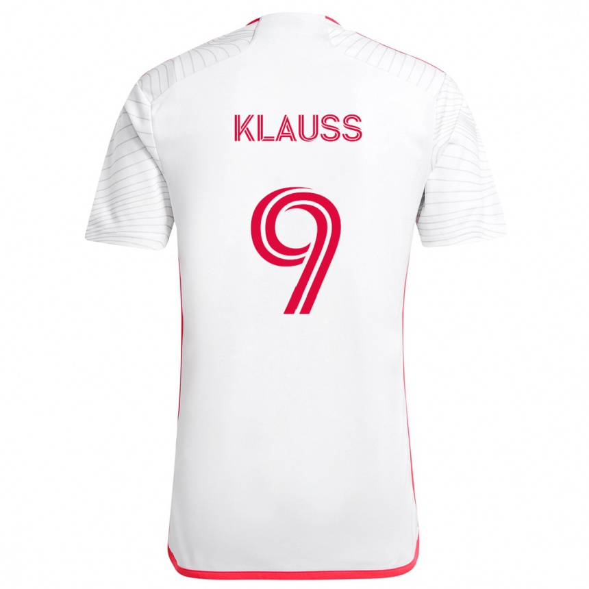 Men Football João Klauss #9 White Red Away Jersey 2024/25 T-Shirt Nz