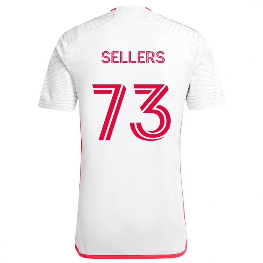 Men Football Braydon Sellers #73 White Red Away Jersey 2024/25 T-Shirt Nz