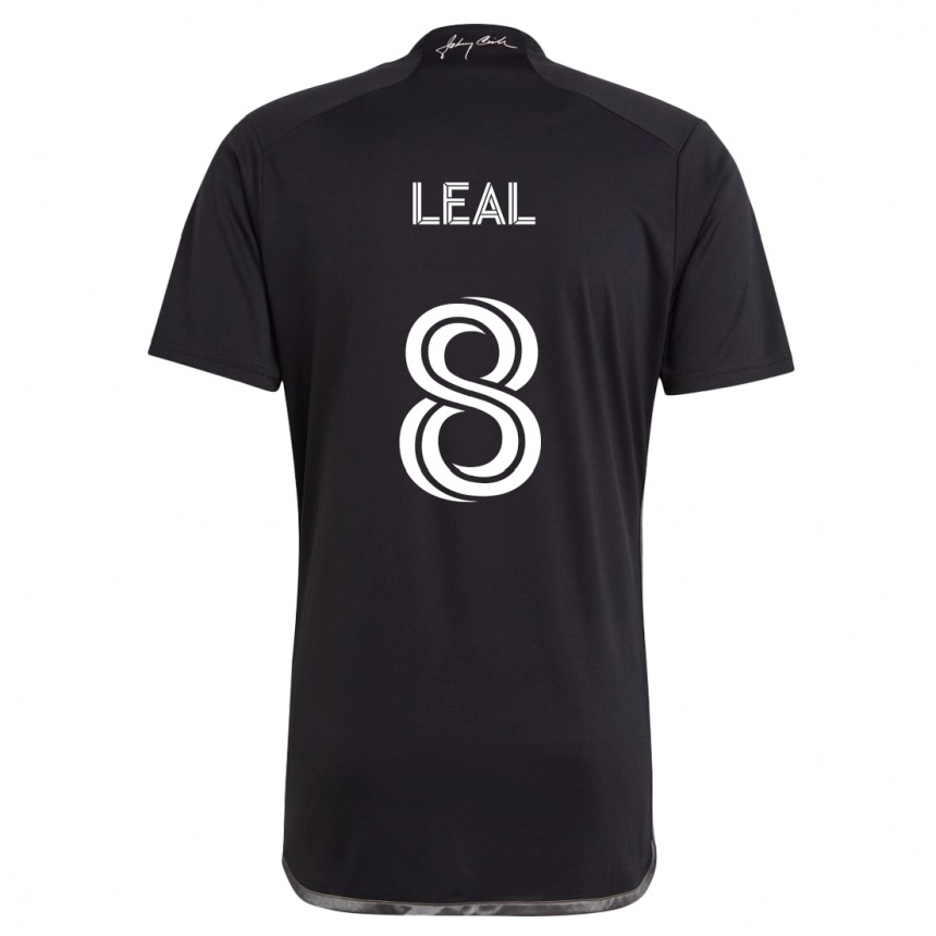 Men Football Randall Leal #8 Black Away Jersey 2024/25 T-Shirt Nz