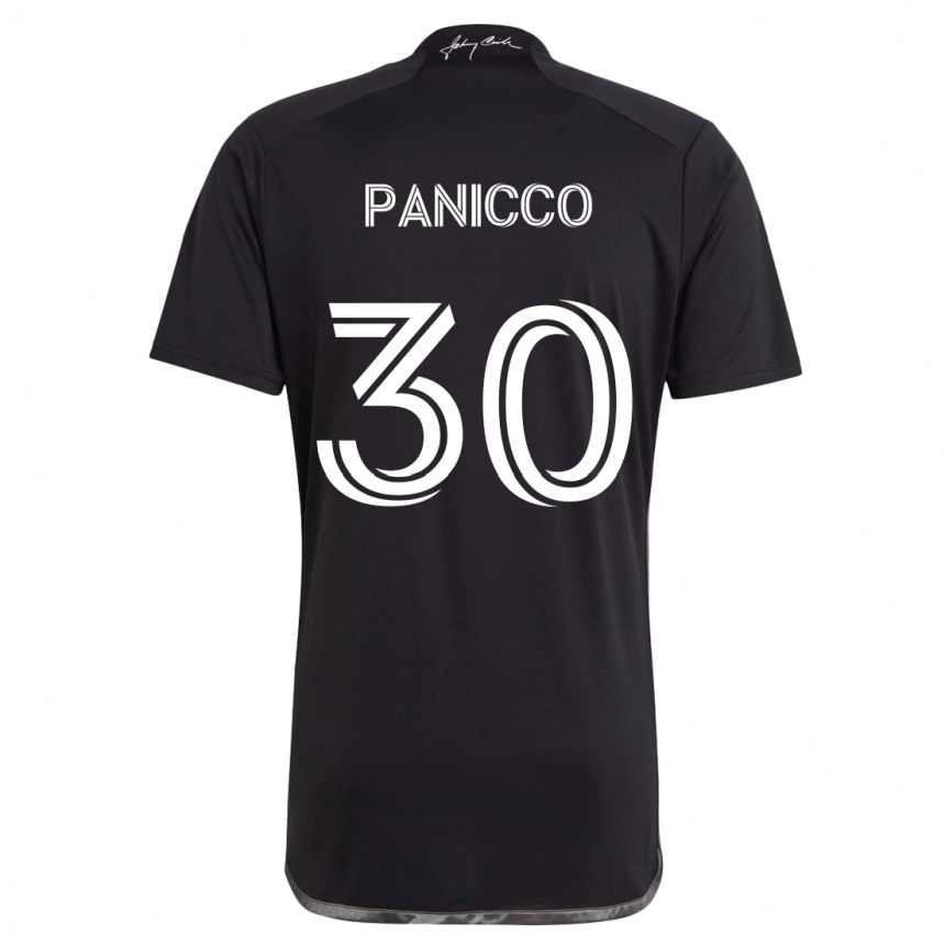 Men Football Elliot Panicco #30 Black Away Jersey 2024/25 T-Shirt Nz