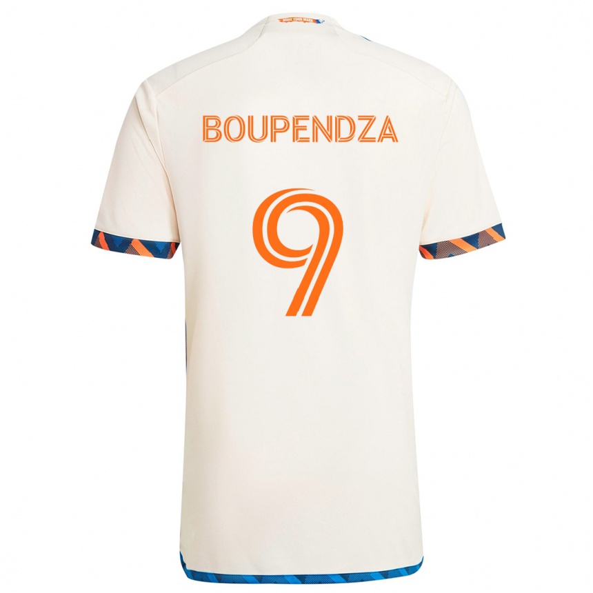 Men Football Aaron Boupendza #9 White Orange Away Jersey 2024/25 T-Shirt Nz