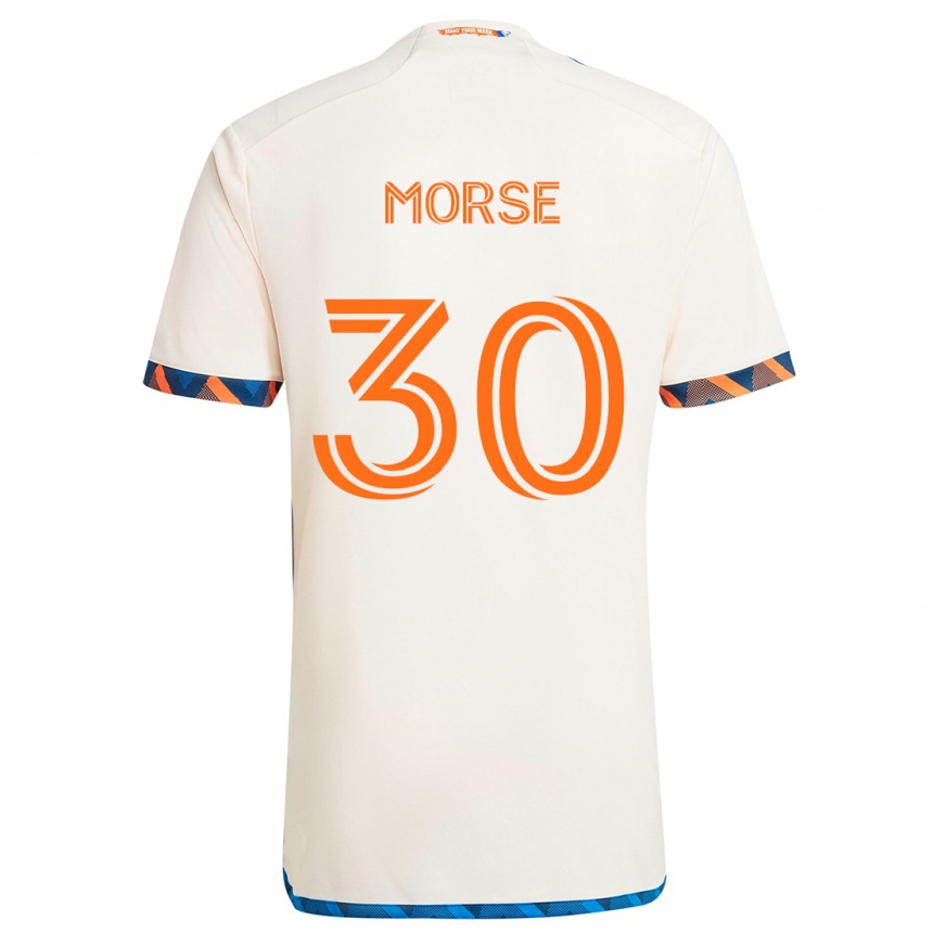 Men Football Hunter Morse #30 White Orange Away Jersey 2024/25 T-Shirt Nz