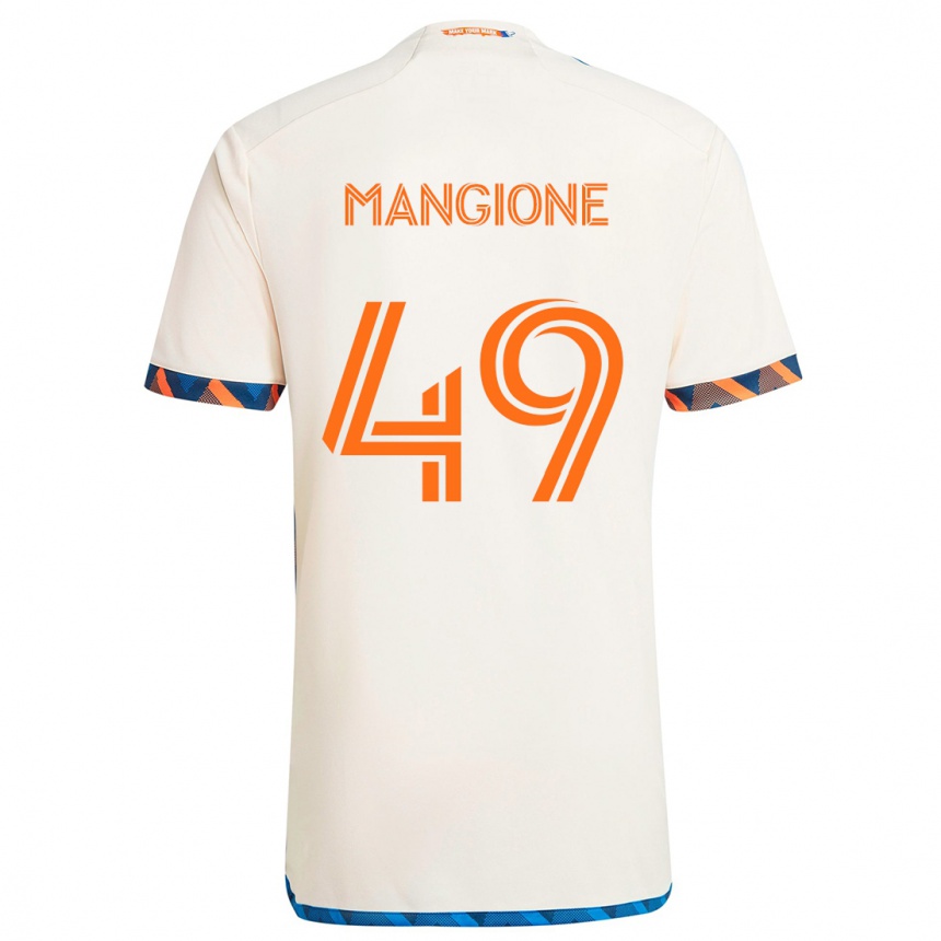 Men Football Peter Mangione #49 White Orange Away Jersey 2024/25 T-Shirt Nz