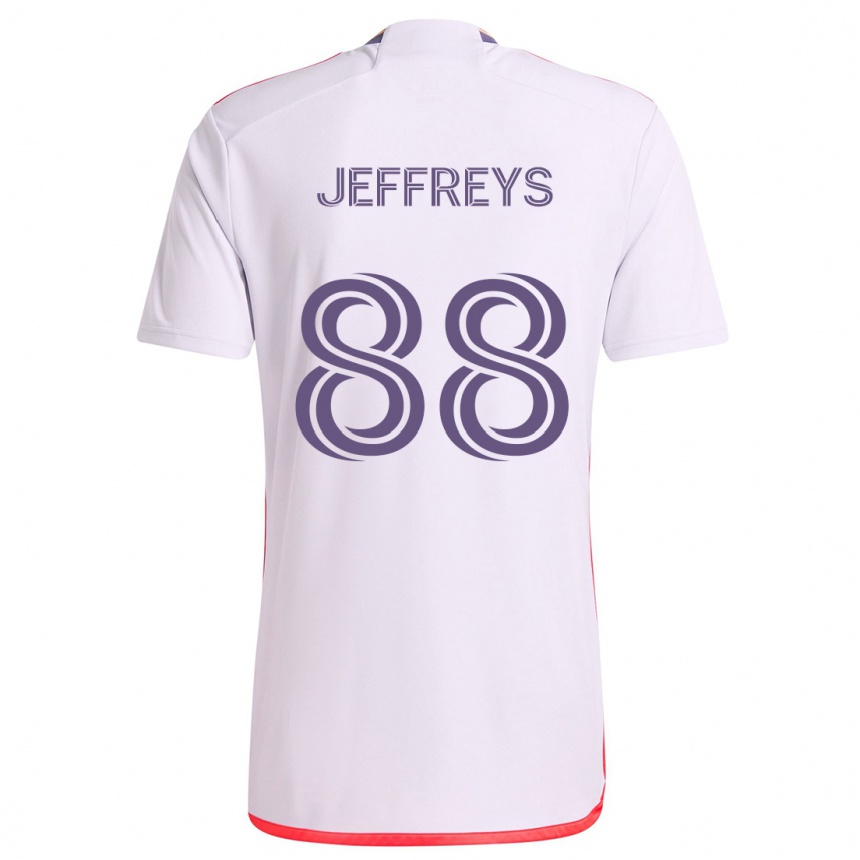 Men Football Tj Jeffreys #88 White Red Purple Away Jersey 2024/25 T-Shirt Nz