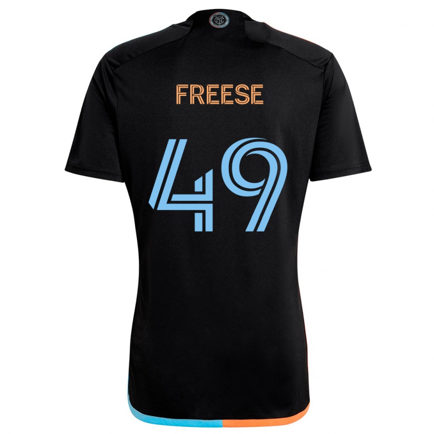 Men Football Matt Freese #49 Black Orange Blue Away Jersey 2024/25 T-Shirt Nz