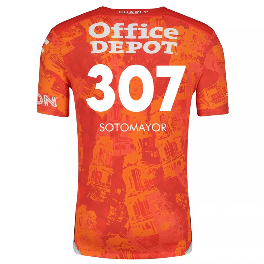 Men Football Jacob Sotomayor #307 Orange White Away Jersey 2024/25 T-Shirt Nz