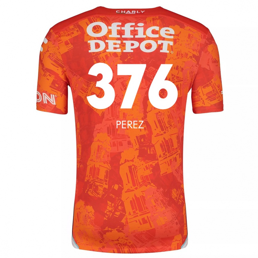 Men Football Abraham Pérez #376 Orange White Away Jersey 2024/25 T-Shirt Nz