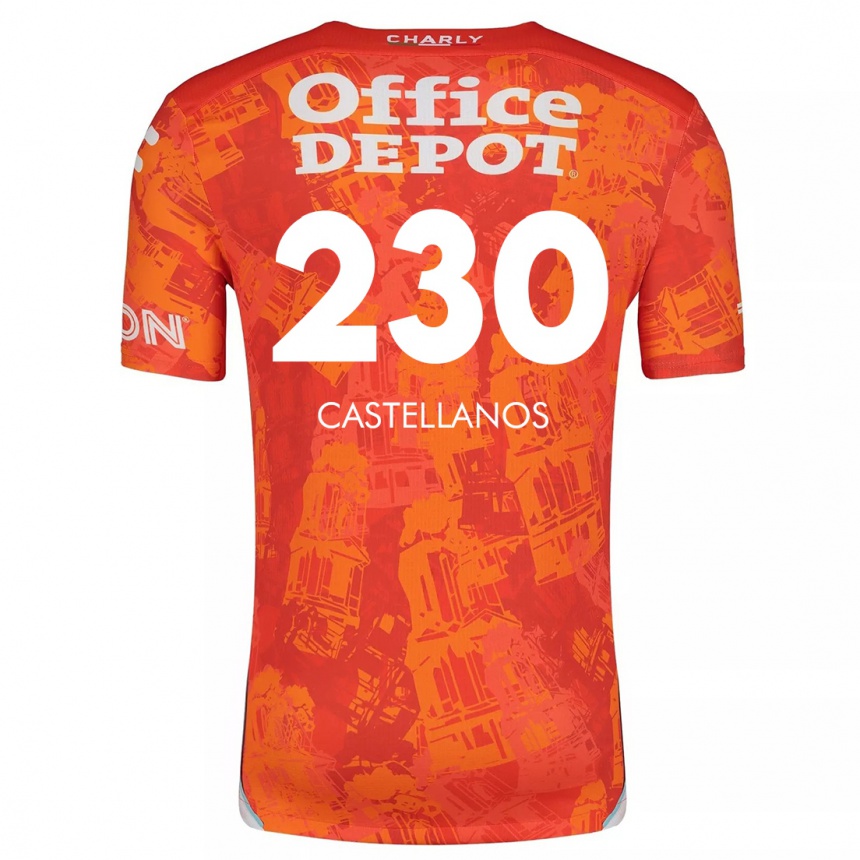 Men Football Edson Castellanos #230 Orange White Away Jersey 2024/25 T-Shirt Nz