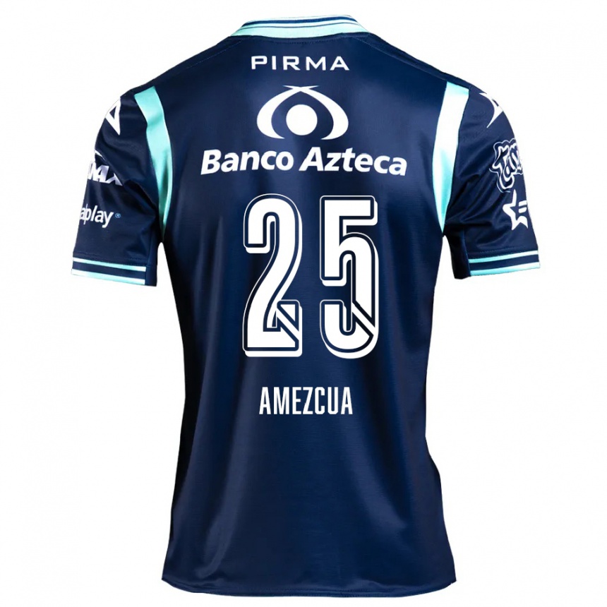 Men Football Mariana Amezcua #25 Navy Blue Away Jersey 2024/25 T-Shirt Nz