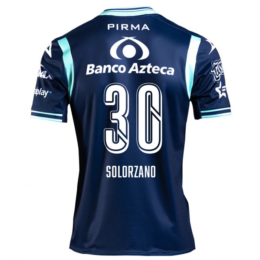 Men Football Aisha Solórzano #30 Navy Blue Away Jersey 2024/25 T-Shirt Nz