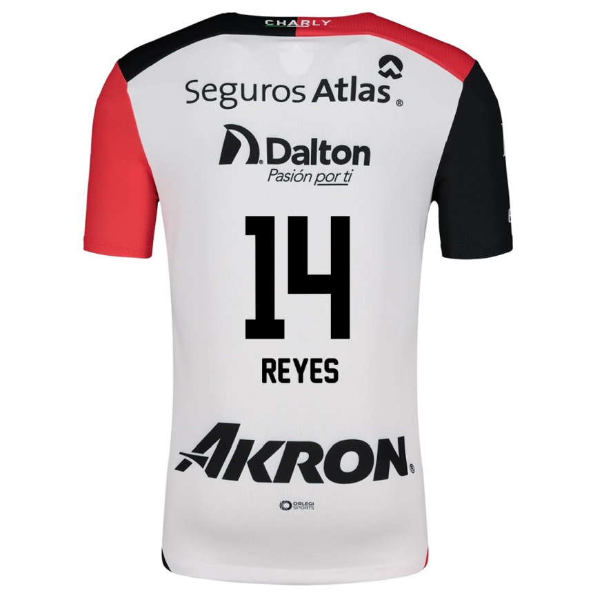 Men Football Luis Reyes #14 White Red Black Away Jersey 2024/25 T-Shirt Nz