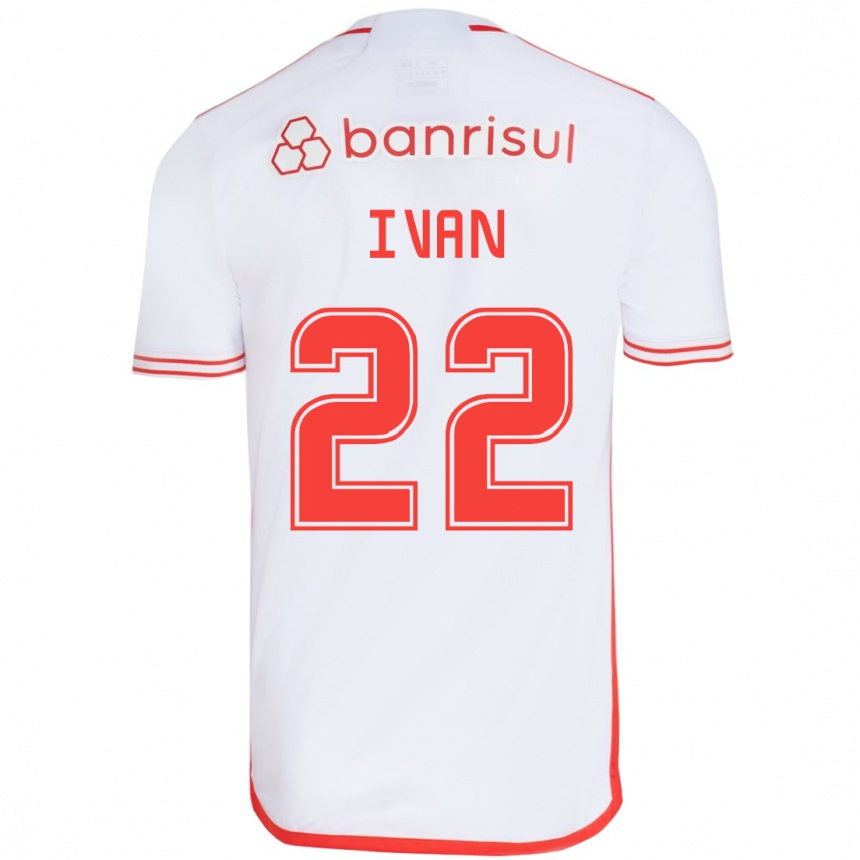 Men Football Ivan #22 White Red Away Jersey 2024/25 T-Shirt Nz