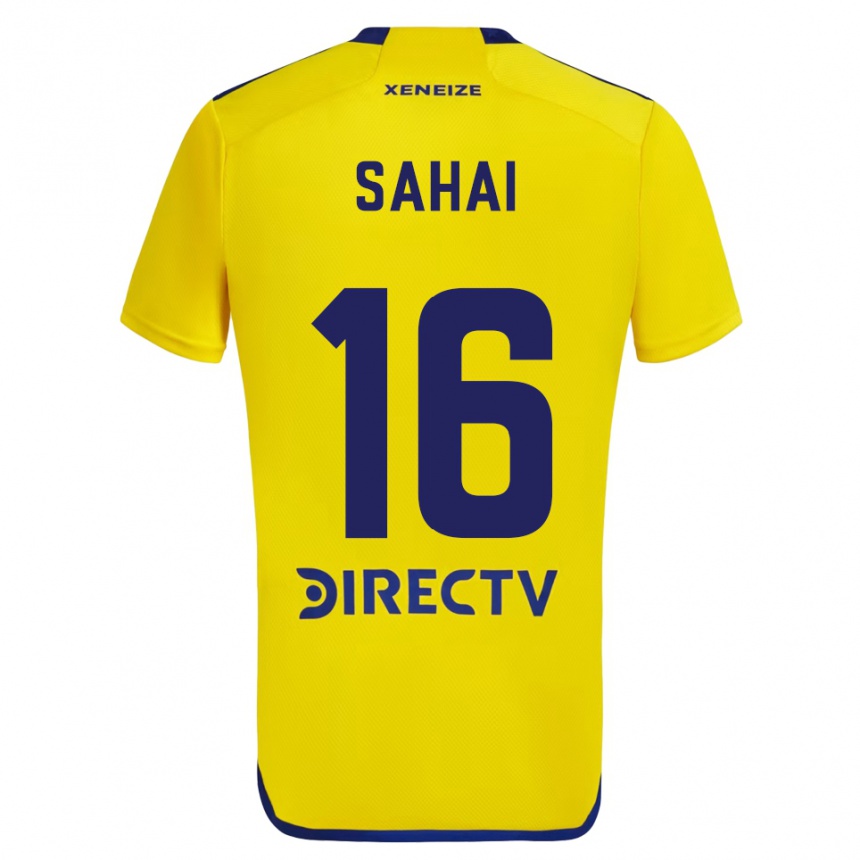 Men Football Veer Sahai #16 Yellow Blue Away Jersey 2024/25 T-Shirt Nz