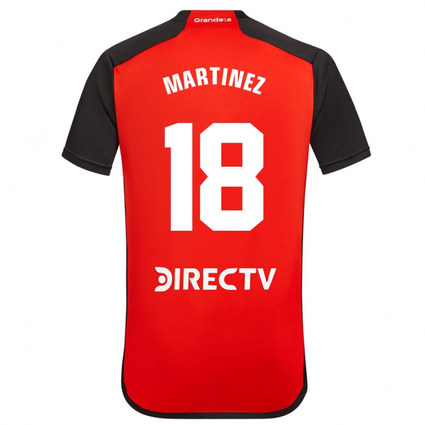 Men Football Pity Martínez #18 Red Black White Away Jersey 2024/25 T-Shirt Nz