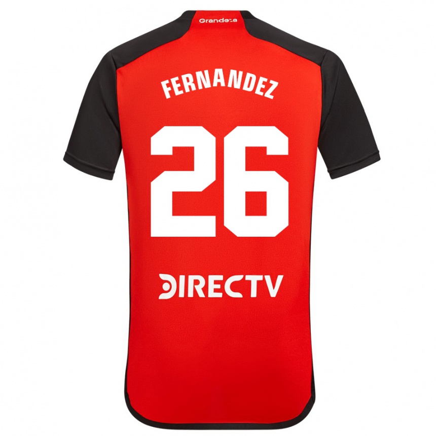 Men Football Nacho Fernández #26 Red Black White Away Jersey 2024/25 T-Shirt Nz