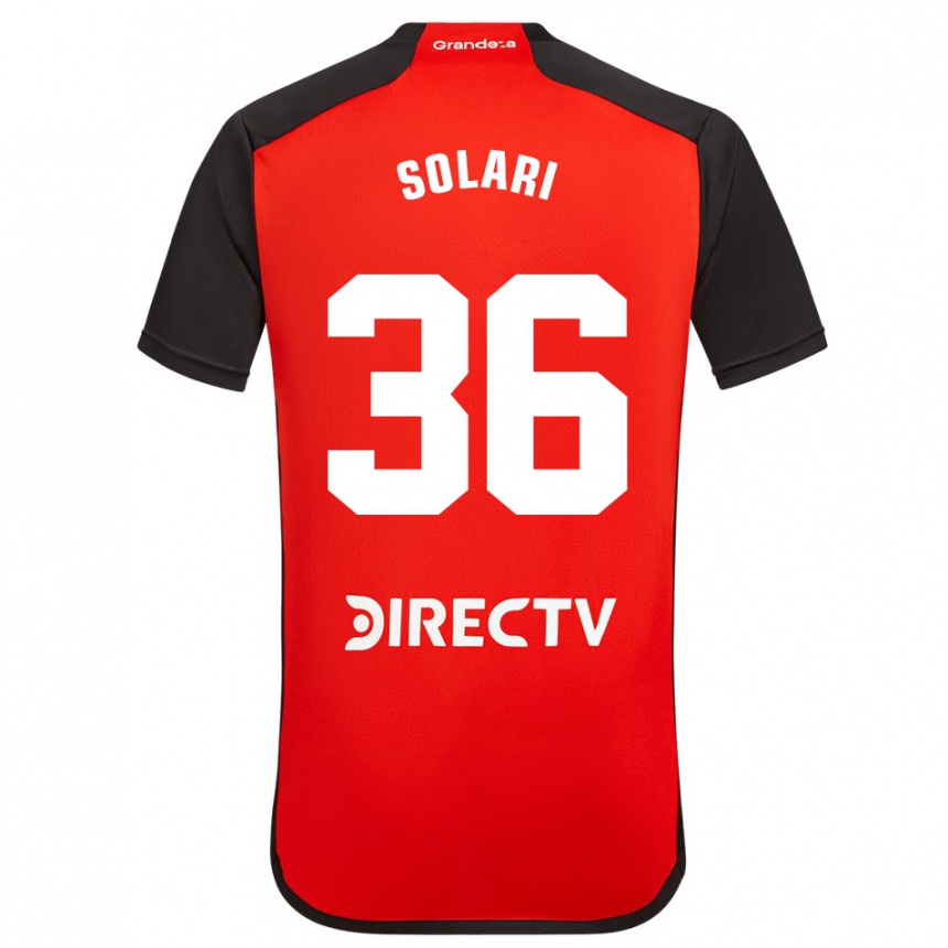 Men Football Pablo Solari #36 Red Black White Away Jersey 2024/25 T-Shirt Nz