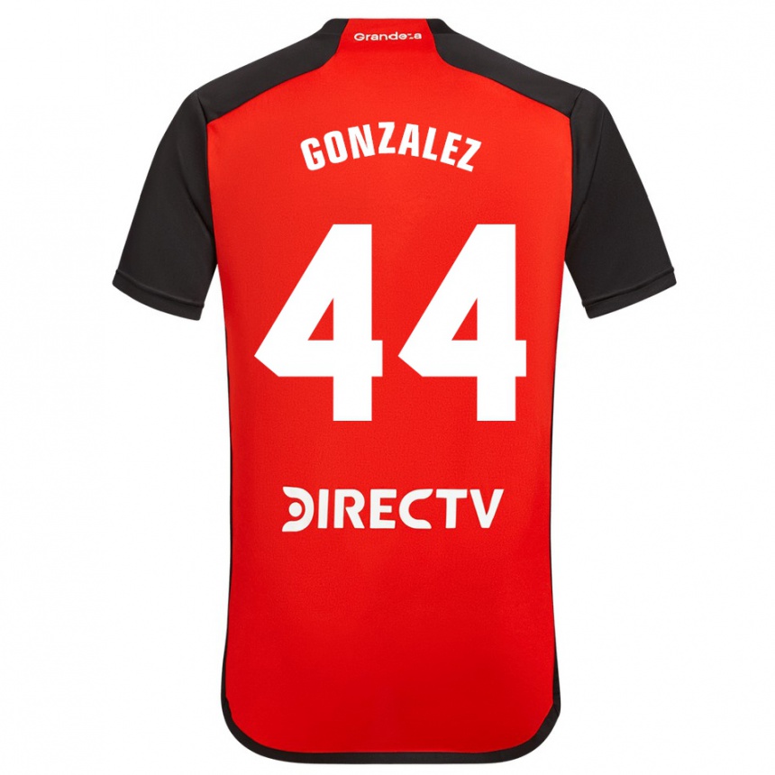 Men Football Alexis González #44 Red Black White Away Jersey 2024/25 T-Shirt Nz