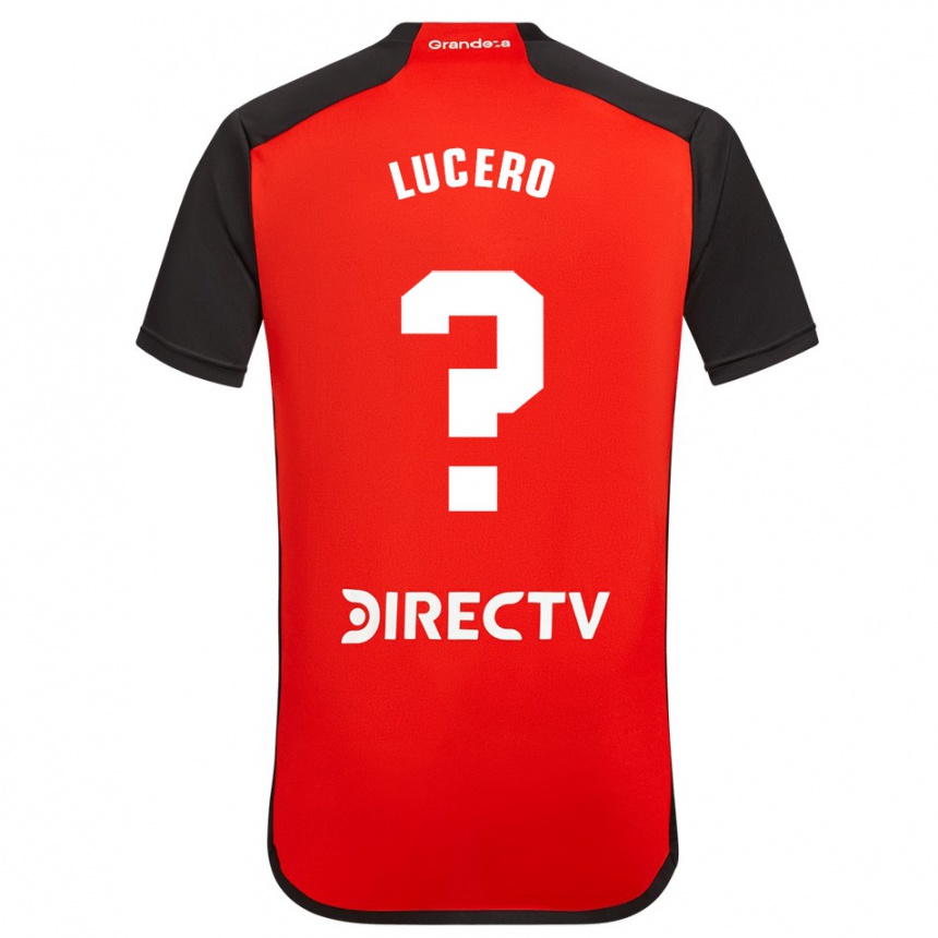 Men Football Valentin Lucero #0 Red Black White Away Jersey 2024/25 T-Shirt Nz