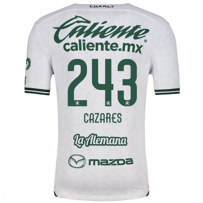 Men Football Juan Cázares #243 White Green Away Jersey 2024/25 T-Shirt Nz