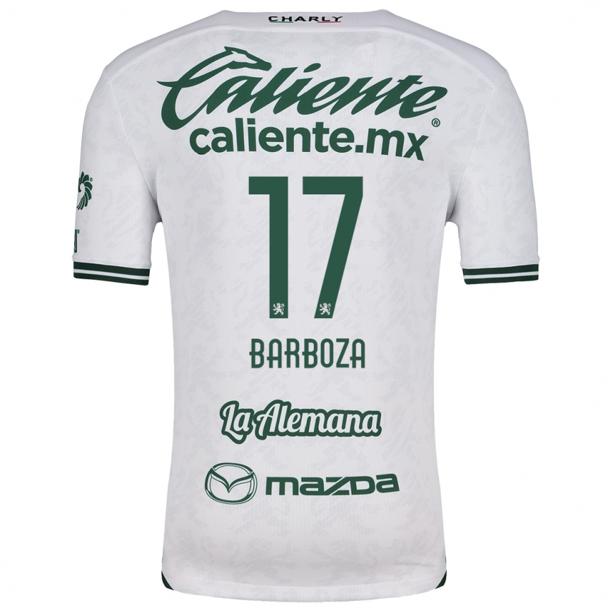 Men Football Marypaz Barboza #17 White Green Away Jersey 2024/25 T-Shirt Nz