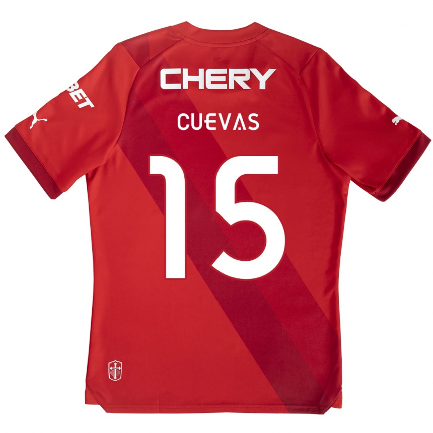 Men Football Cristian Cuevas #15 Red White Away Jersey 2024/25 T-Shirt Nz