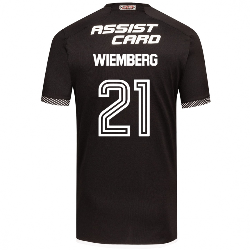 Men Football Erick Wiemberg #21 Black White Away Jersey 2024/25 T-Shirt Nz